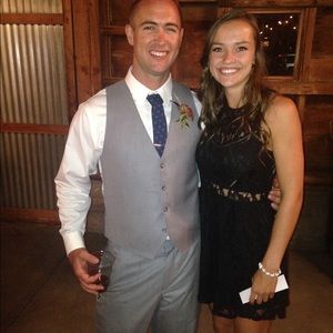 LA Hearts Lacey Little Black Dress